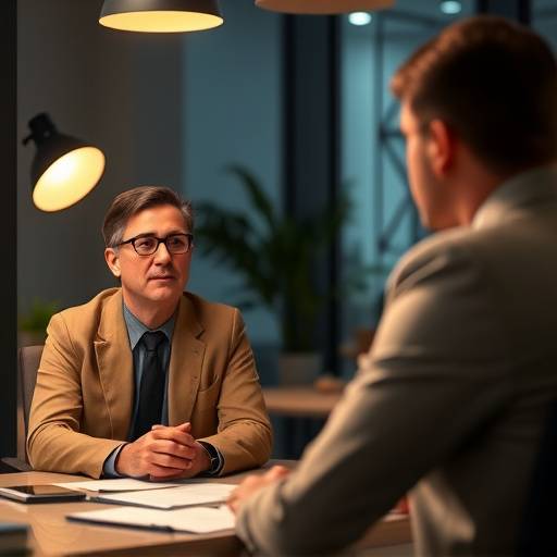 Interview simulatie met een kandidaat en een coach die feedback geeft